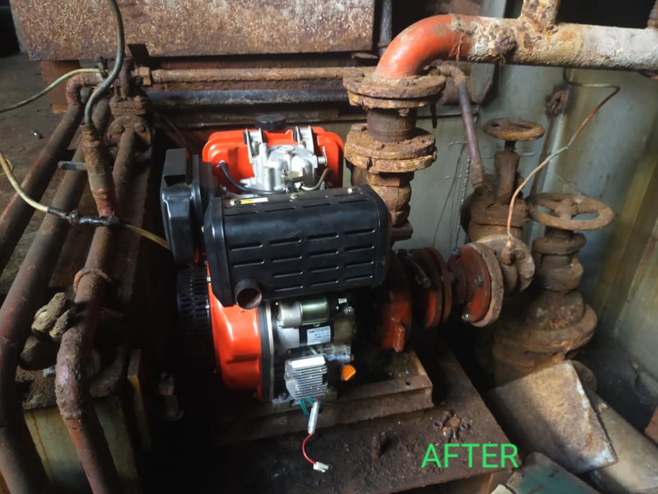 image of repaired engine